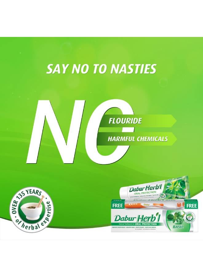 Dabur Herbal Natural Toothpaste For Oral Protection Dental Care Kit 150grams  - Image 5