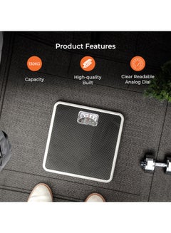 GEEPAS Mechanical Health Scale With Large Dial, Calibration Wheel, Max Weight Of 130 Kg, Metal  - Image 3