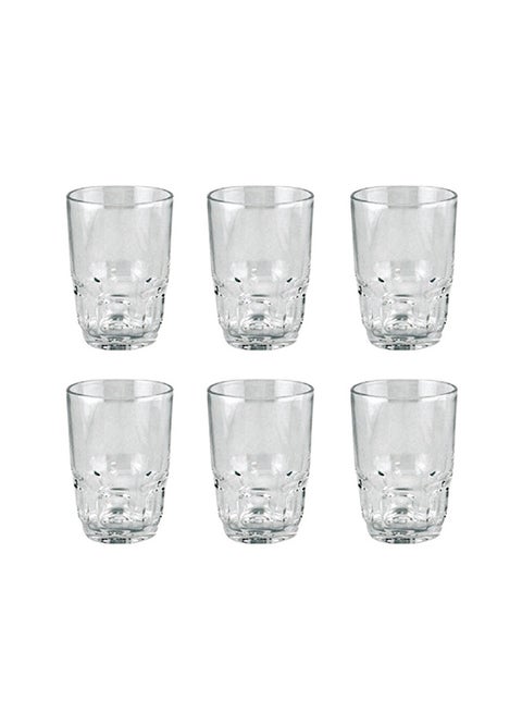 Glass Tumbler Set 6Pcs 236Ml 8Oz Premium Quality Glassware Known For Durability & Elegance Lead Free Glass 21.5X14.2X10.5Cm Clear 21.5x14.2x10.5cm