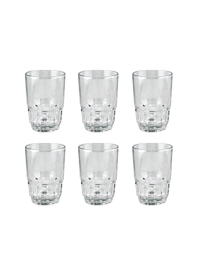 Royalford Glass Tumbler Set 6Pcs 236Ml 8Oz Premium Quality Glassware Known For Durability & Elegance Lead Free Glass 21.5X14.2X10.5Cm Clear 21.5x14.2x10.5cm  - Image 1