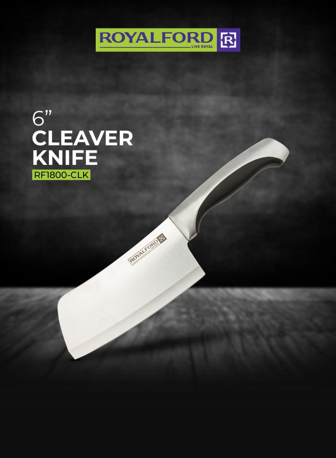 Royalford Cleaver Knife Silver/Black 30x7.3x2.2cmcm - Image 1