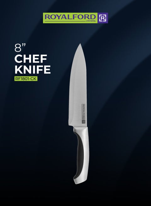 8'' Chef Knife Premium Quality Premium-Grade Extra-Sharp Ss Blade With Convenient Ss+Abs Handle 33.5X4.5X2.2 Cm Silver 8inch