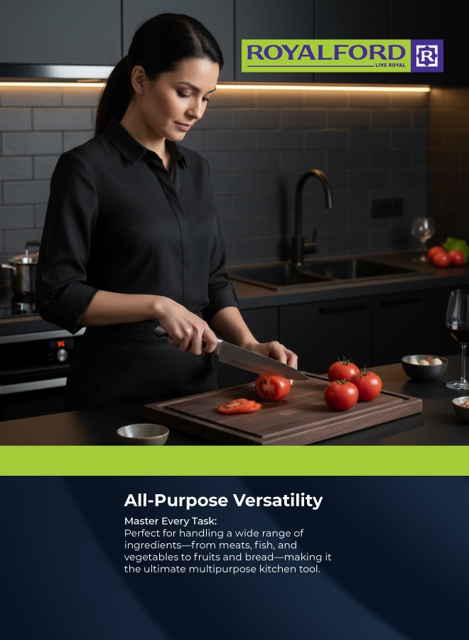 رويال فورد سكين الطاهي فضي 8بوصة - Image 4