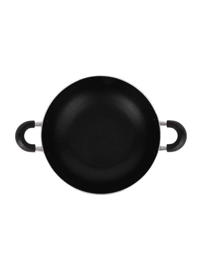 Royalford - Wok Pan With Glass Lid Pfoa Free Lead Free 3 Layer Non-Stick Coating Cd Bottom Heat-Resistant Exterior Strong Bakelite Handle Premium Quality Aluminium Multi Color 30X8.5Cm Multi Color 30X8.5Cmcm - Image 1