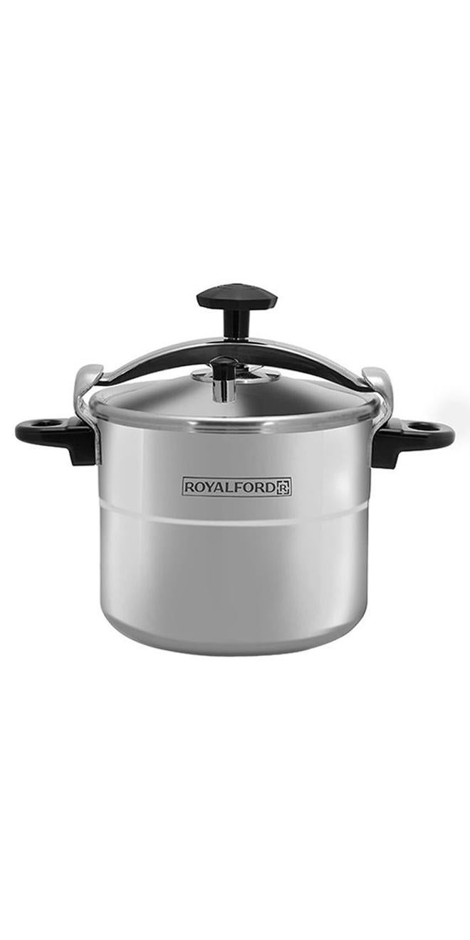 Royalford Aluminium 7Liters High Quality Durable Design Multipurpose Pressure Cooker With Lid Silver 7Liters - Image 1