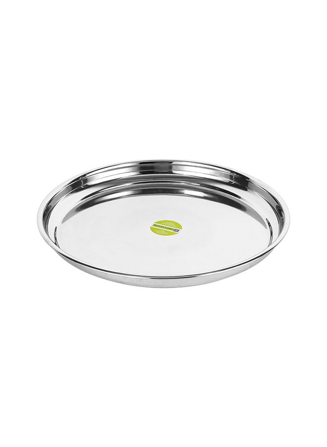 Royalford - 50Cm Round Tray Silver Made In India - Image 1