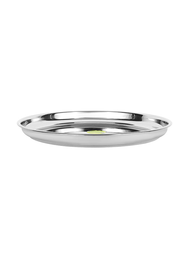 Royalford - 50Cm Round Tray Silver Made In India - Image 1