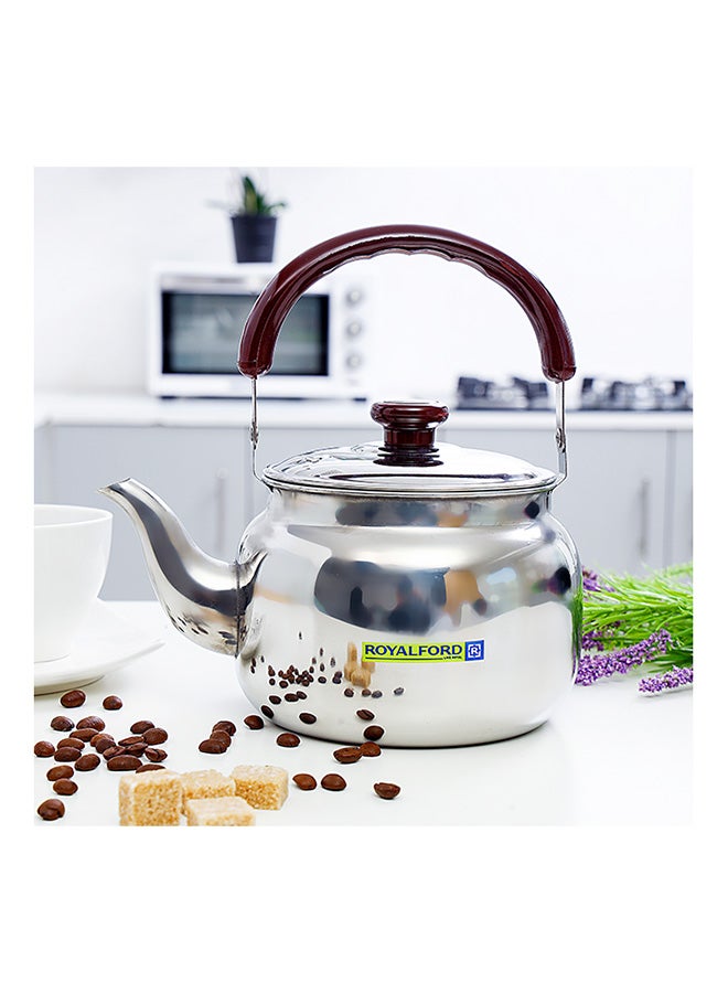 رويال فورد إبريق كلاسيكي لغلي الشاي فضي/بني 2000ملليلتر - Image 4