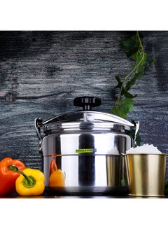 Royalford Aluminium Pressure Cooker Silver/Black 7Liters  - Image 5