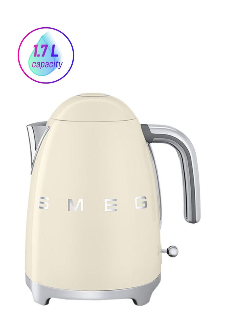 smeg - 50's Retro Style Aesthetic Electric Kettle 1.7 L 2400 W KLF03CRAU, KLF03CRUK Cream - Image 1