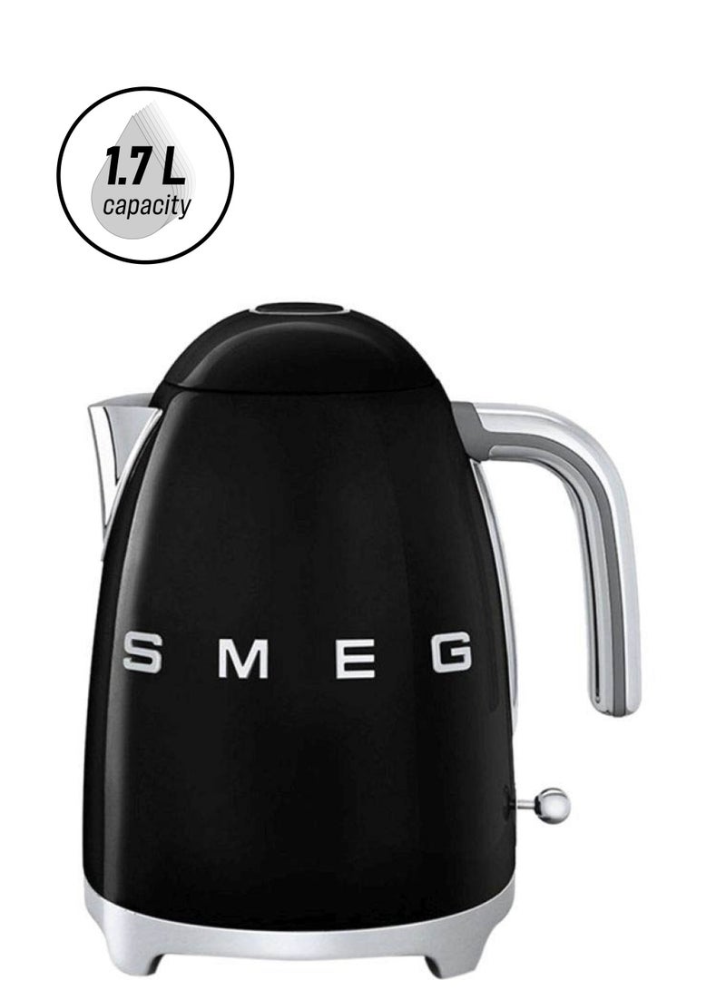 smeg Retro Style Aesthetic Kettle 1.7 L 3000 W KLF03BLUK Black/Silver  - Image 1