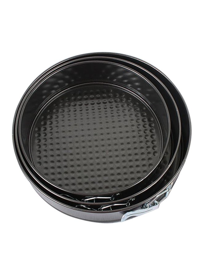 Vanilla 3-Piece Non Stick Round Shape Springform Pan Set Black - Image 1