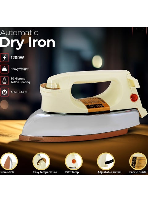 جهاز طي للاستخدام الجاف 1200 W OMDI1503 فضي/بيج