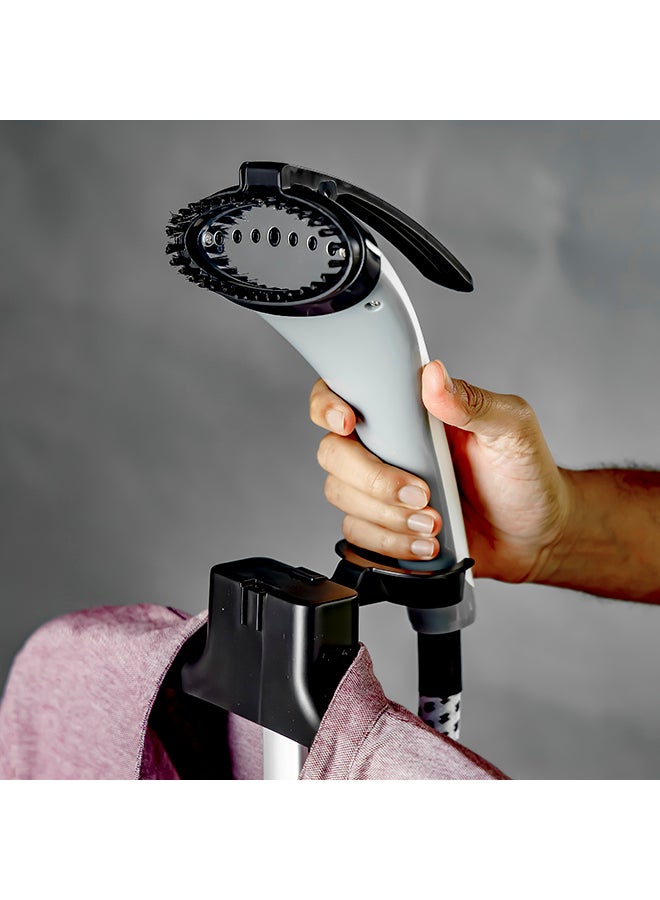 Olsenmark - Garment Steamer, Fast Heat-Up With-In 45 Seconds, Three Section Single-Rod Flat Tube, 120 Cm Aluminium Pole, 130 Cm Steam Tube 1.8 L 2000 W OMGS1690 White/Purple - Image 1