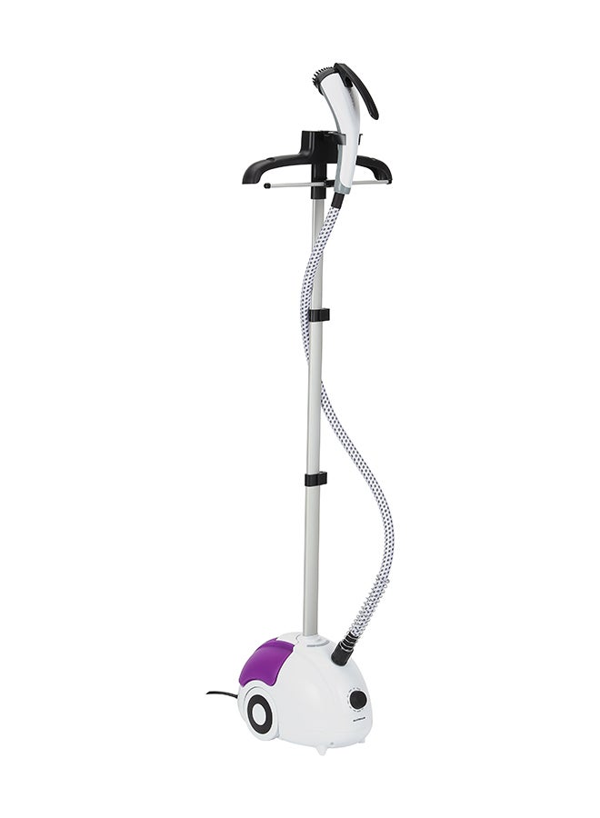 Olsenmark - Garment Steamer, Fast Heat-Up With-In 45 Seconds, Three Section Single-Rod Flat Tube, 120 Cm Aluminium Pole, 130 Cm Steam Tube 1.8 L 2000 W OMGS1690 White/Purple - Image 1