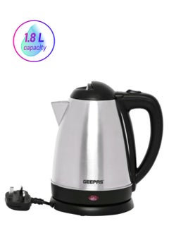 GEEPAS Countertop Electric Kettle 1.8 Liter 1.8 L 1800 W GK5454N Silver/Black  - Image 1