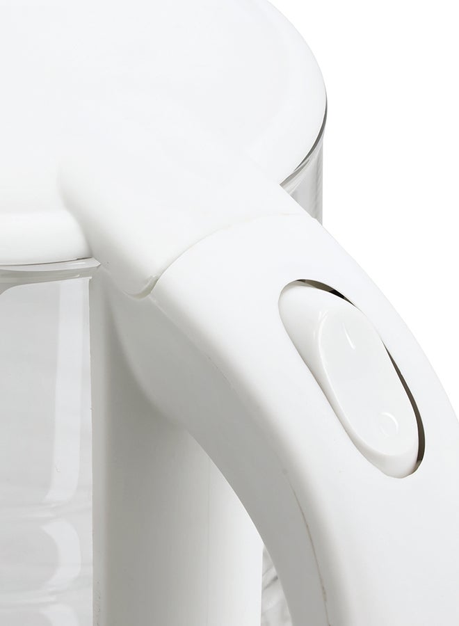 GEEPAS - Electric Glass Kettle- 360-Degrees Rotation, Light Indicator and Automatic Cut-Off| Perfect for Boiling Water, Milk, Tea| Transparent Kettle with Volume Marker| Modern Ergonomic Design| 2 Years Warranty 1.7 L 2200 W GK9902N White, Clear - Image 1