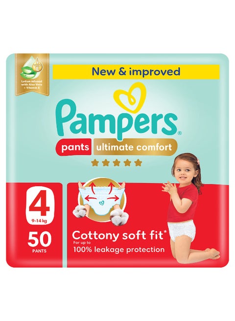Premium Care Pants Diapers Size 4  9-14kg Count 50