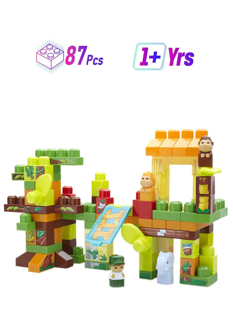 Mega Bloks Jungle Fun Tub Building Block Set 87