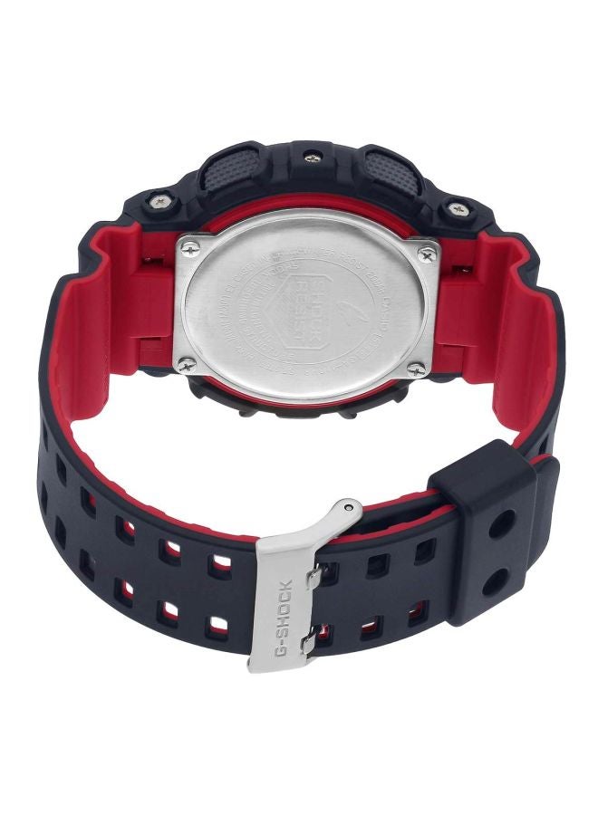G-SHOCK Men's Round Shape Resin Band Analog & Digital Wrist Watch 55 mm - Black - GA-110HR-1ADR - Image 2