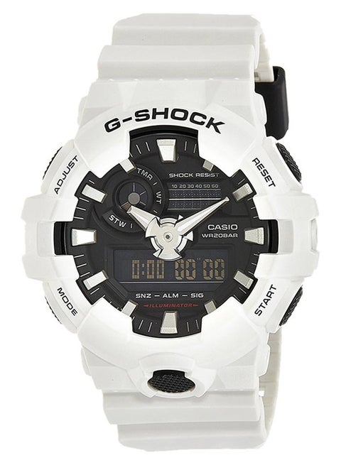 ساعة يد جي شوك رقمية وبالعقارب مضادة للماء طراز GA-700-7ADR للرجال