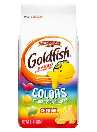 Goldfish Cheddar Colours Baked Snack Crackers 187grams