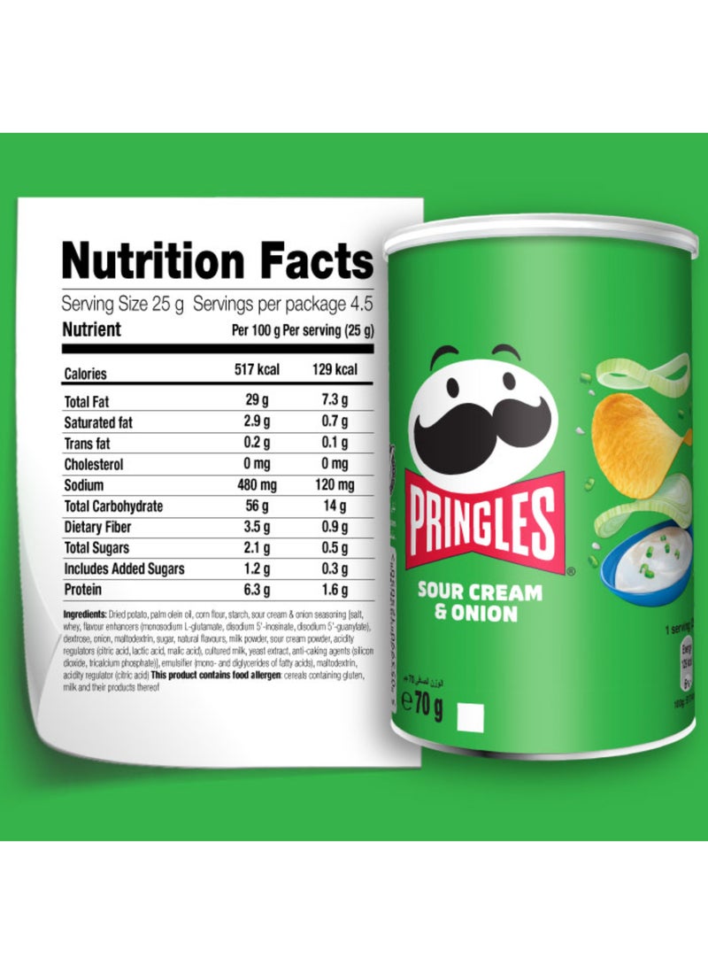 Pringles Sour Cream And Onion 70grams - Image 3