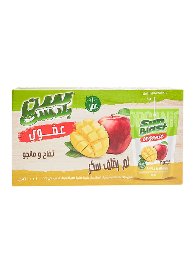 Sun Blast Organic Apple And Mango Juice Mango 200ml Pack of 10 - Image 2