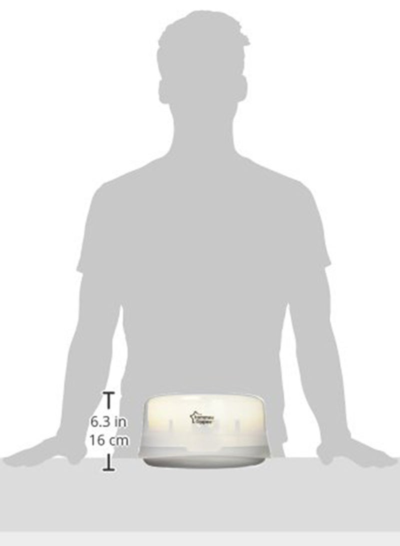 tommee tippee - Microwave Steam SteriliserFor Baby Bottles And Accessories, Kills Viruses And 99.9% Of Bacteria, 4-Minute Sterilisation Cycle - Image 1