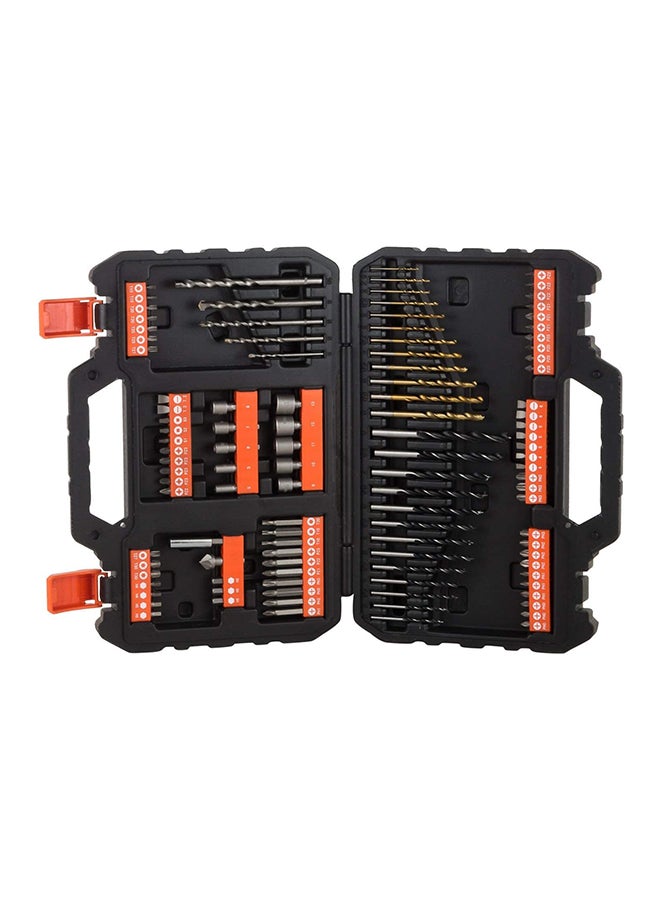 BLACK+DECKER 109-Pieces Mixed Accessories Set Black A7200-Xj Black/Orange 31.5 x 22 x 6.6cm - Image 3