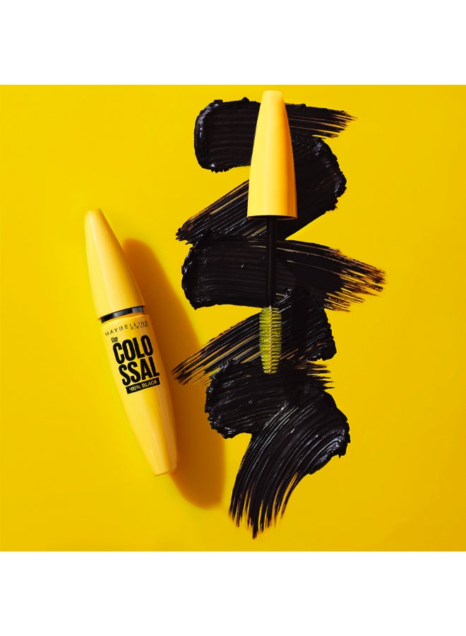 ماسكارا فوليم إكسبريس ذا كولوسال القابلة للغسل من مايبيلين نيويورك - بلاك أسود أسود