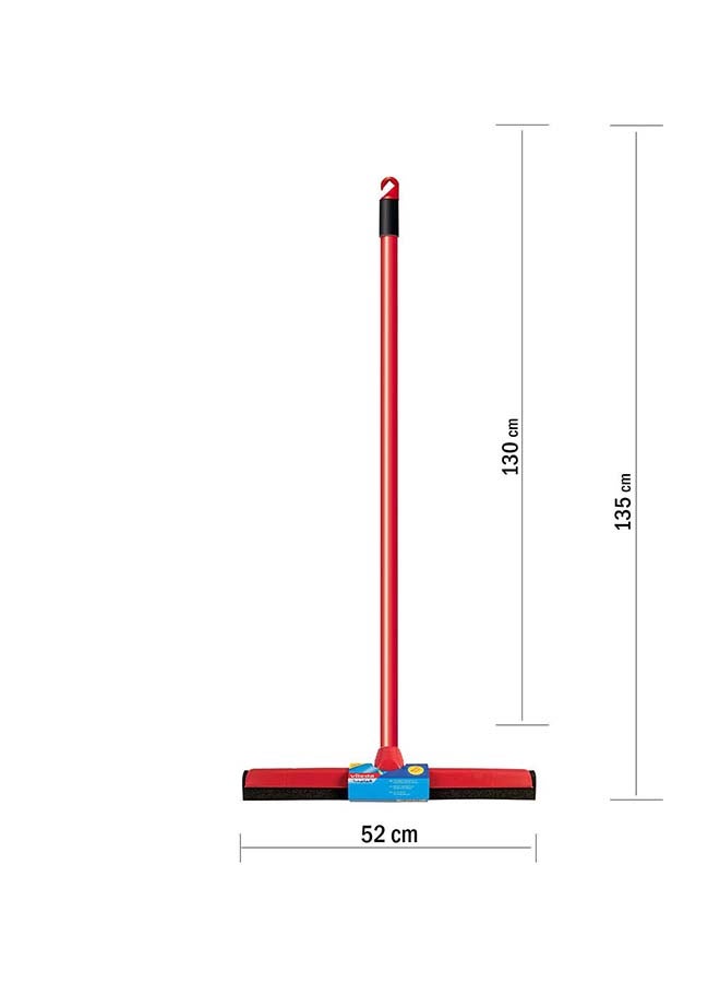 Vileda Floor Wiper Classic 52 CM with a Stick, High water wiping efficiency, 52 X 5 X 136 Cm - Red Red/Black 52cm - Image 5