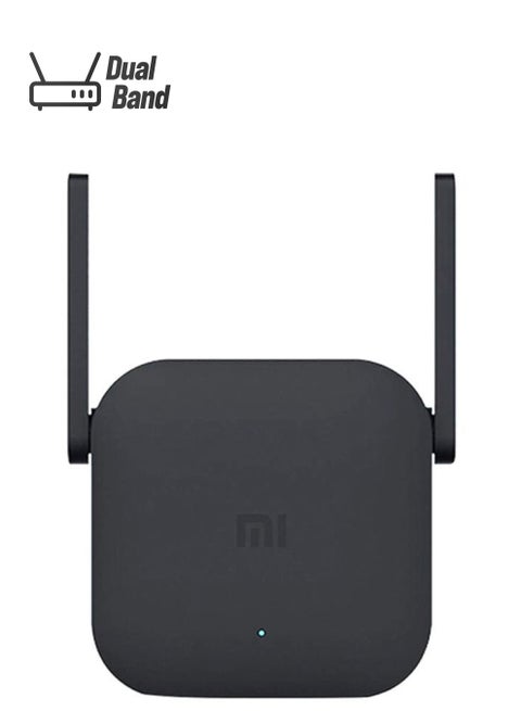 Mi Wi-Fi Range Extender Pro Wifi Repeater, Network Expander/ 2 External Antenna/ Up to 300Mbps / Up to 16 devices Connectivity / Plug & Play Black