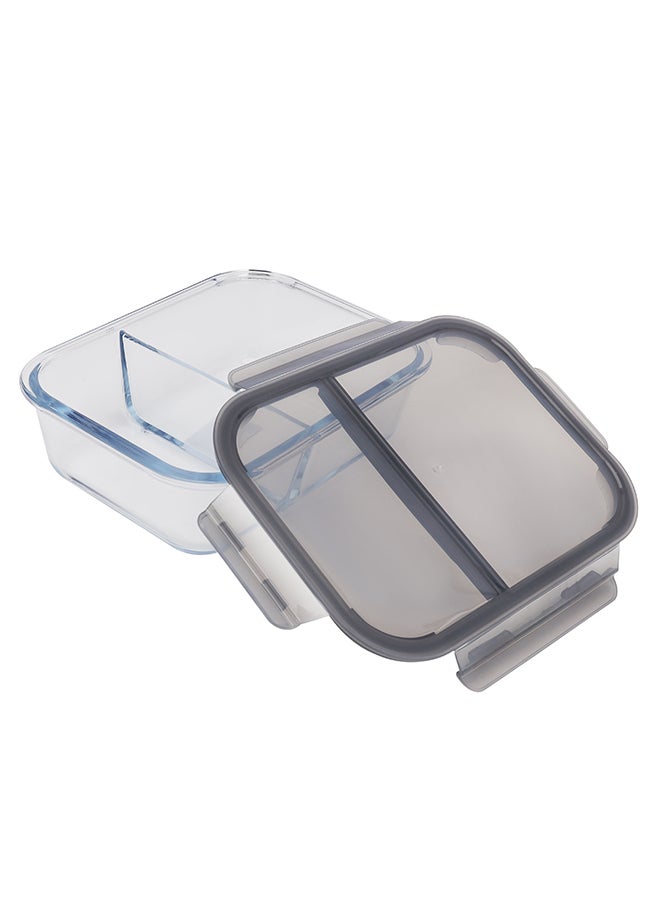 Royalford - Borosilicate Rectangular Glass Airtight Food Container Multicolour 0.65Liters - Image 1