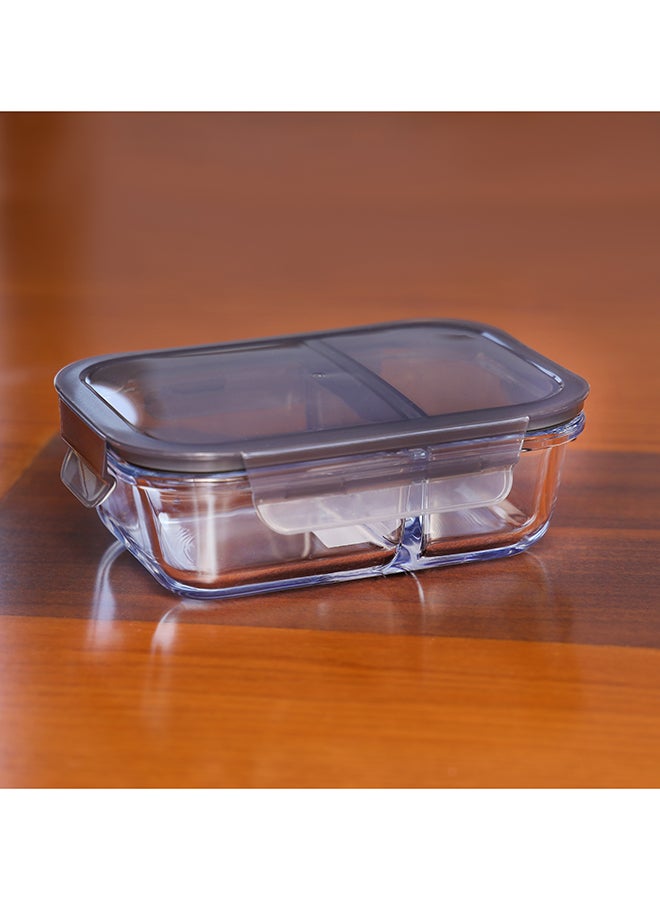 Royalford - Borosilicate Rectangular Glass Airtight Food Container Multicolour 0.65Liters - Image 1