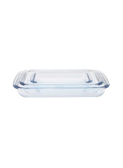 Royalford 3-Piece Borosilicate Rectangular Glass Baking Tray Set Clear Baking Tray 1, Baking Tray 2.2, Baking Tray 3Liters  - Image 2