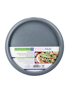 Royalford Pizza Pan Carbon Steel Durable Non-Stick Coating Easy Food Release And Cleanup Multicolour - Assorted 34x2.5cm  - Image 1