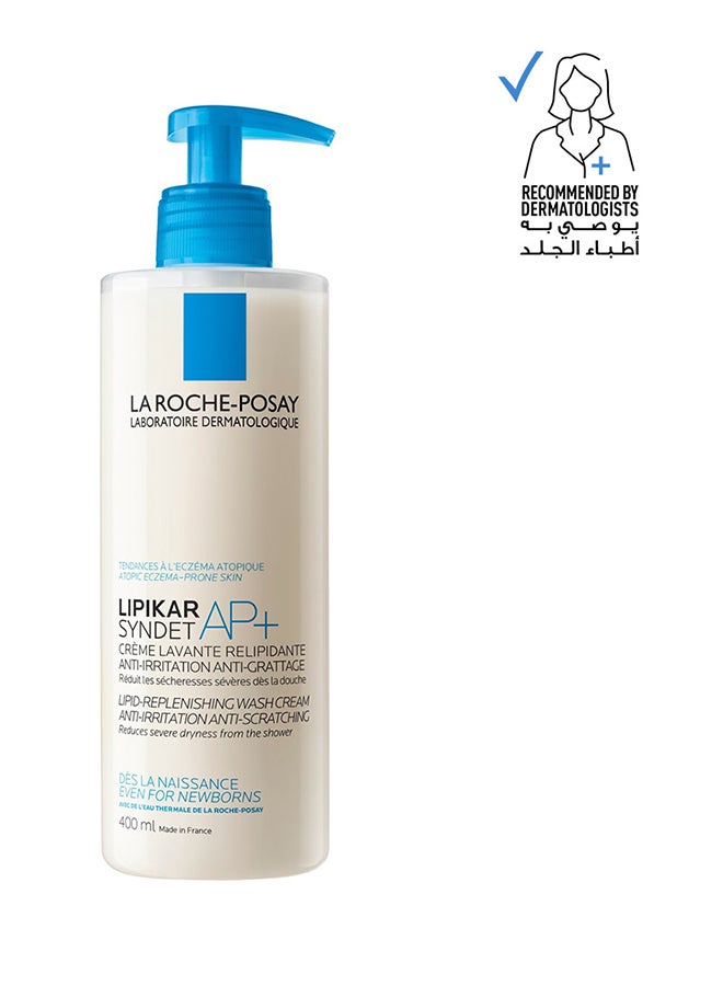 LA ROCHE-POSAY Lipikar Syndet Ap+ Body Wash For Eczema Prone Skin 400ml  - Image 1