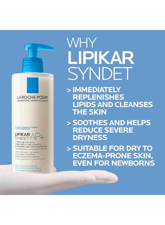LA ROCHE-POSAY Lipikar Syndet Ap+ Body Wash For Eczema Prone Skin 400ml  - Image 4