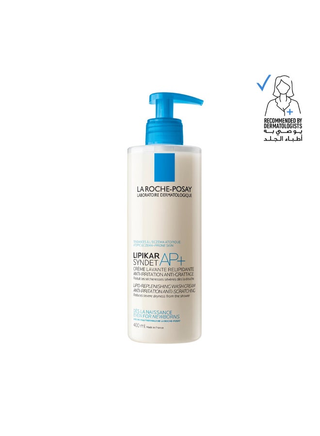 LA ROCHE-POSAY Lipikar Syndet Ap+ Body Wash For Eczema Prone Skin 400ml - Image 1