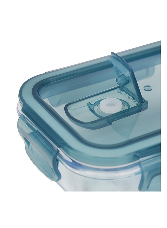2Pcs Airtight Container Heat Resistant Borosilicate Glass 2X600Ml 169X124X54Mm Multicolor Assorted