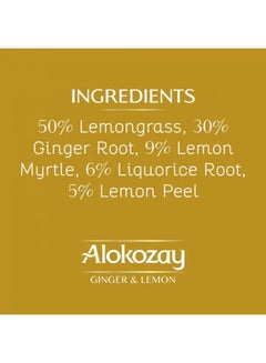 Alokozay Ginger And Lemon Tea 25 Tea Bags 45grams Pack of 25  - Image 4