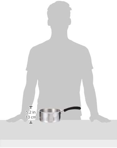 Raj Aluminum Saucepan with Black Handle, 18 cm Silver/Black - Image 5