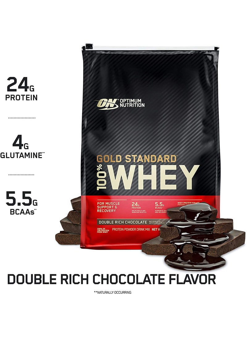 Optimum Nutrition - Gold Standard 100% Whey Protein Powder 10 Lbs Double Rich Chocolate - Image 1