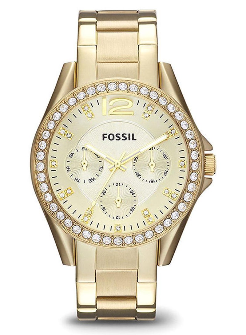 FOSSIL Women's Stainless Steel Chronograph Watch ES3203 - 38 mm - Gold - Image 1