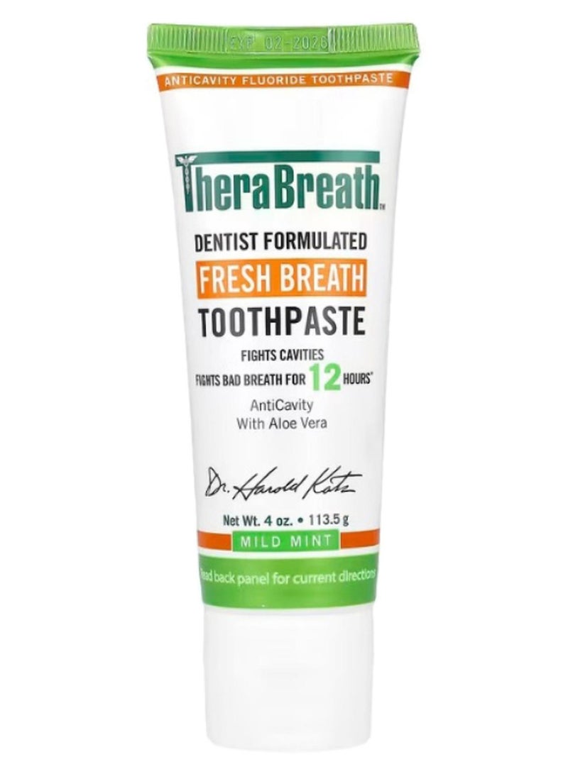 Therabreath Toothpaste, Mild Mint, 4 Oz Packaging May Vary 113.5grams - Image 1