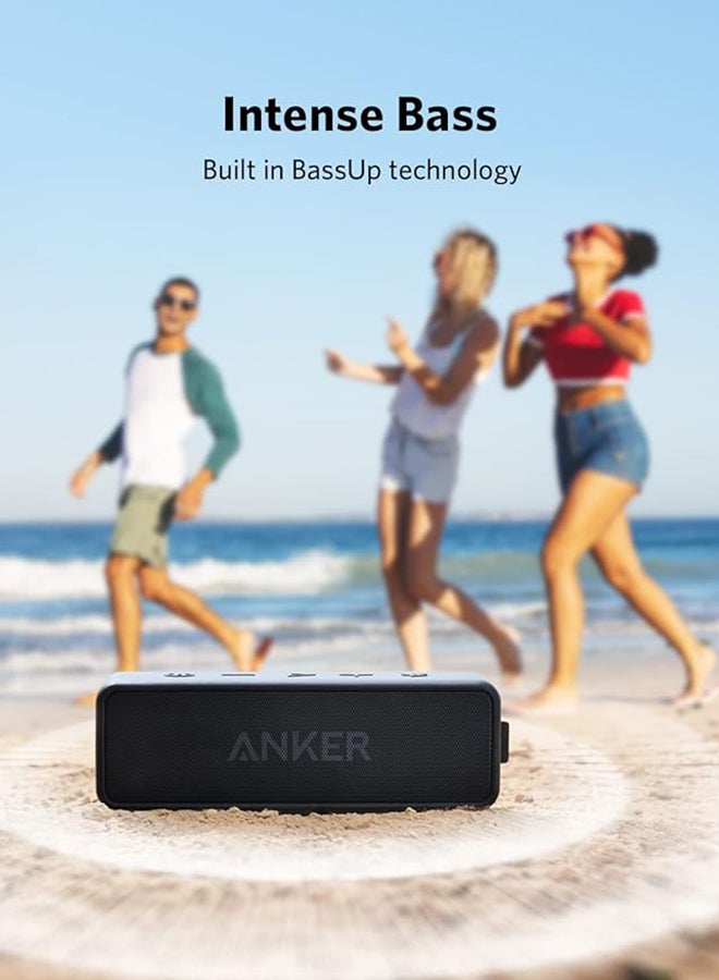 Anker - 2 Portable Bluetooth Speaker with 12W Stereo Sound, Bluetooth 5, Bassup, IPX7 Waterproof, 24-Hour Playtime, Wireless Stereo Pairing, Speaker for Home, Outdoors, Travel Black - Image 1