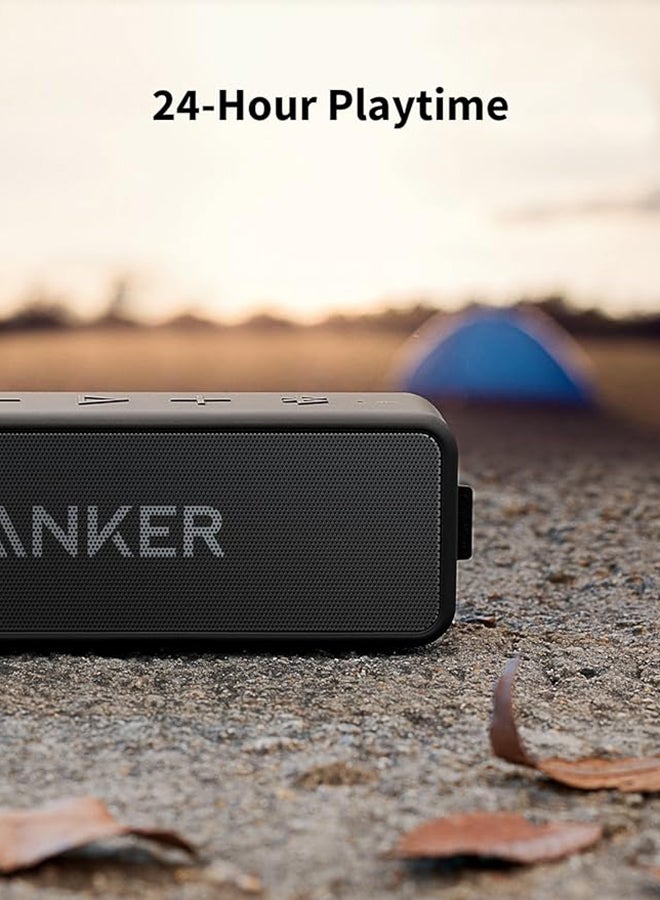 Anker - 2 Portable Bluetooth Speaker with 12W Stereo Sound, Bluetooth 5, Bassup, IPX7 Waterproof, 24-Hour Playtime, Wireless Stereo Pairing, Speaker for Home, Outdoors, Travel Black - Image 1