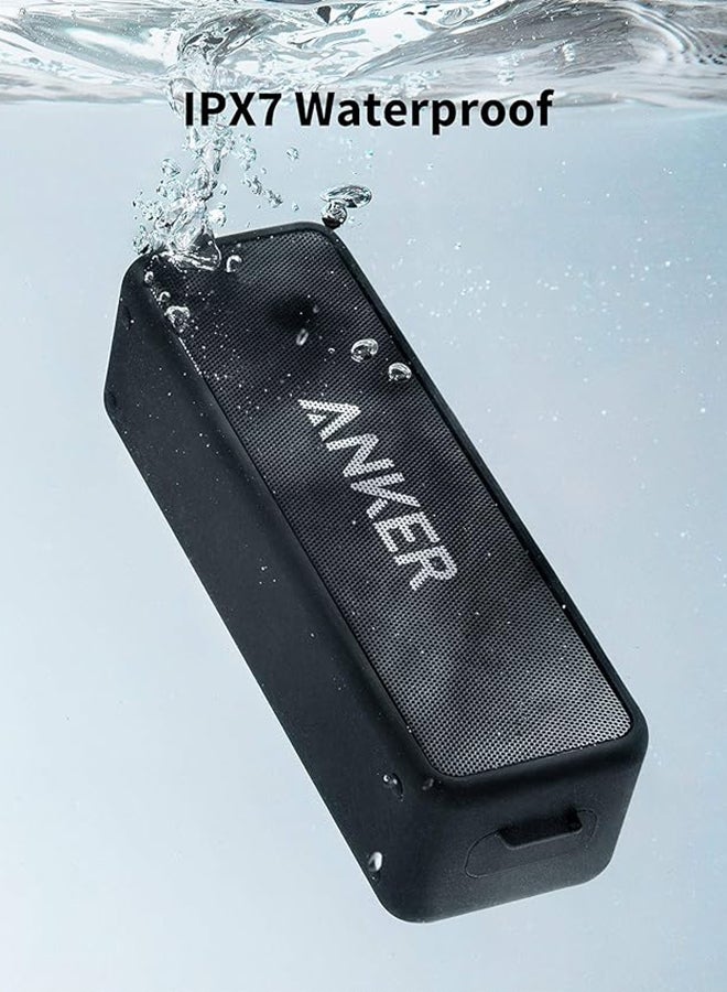 Anker - 2 Portable Bluetooth Speaker with 12W Stereo Sound, Bluetooth 5, Bassup, IPX7 Waterproof, 24-Hour Playtime, Wireless Stereo Pairing, Speaker for Home, Outdoors, Travel Black - Image 1