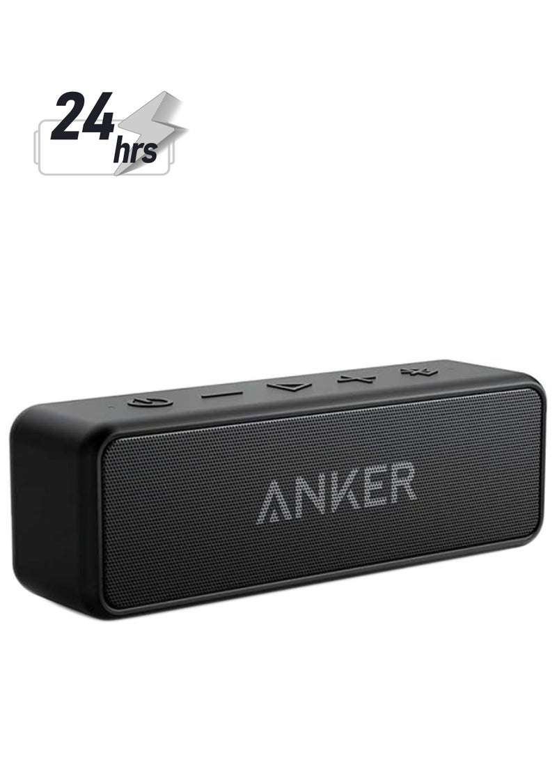Anker - 2 Portable Bluetooth Speaker with 12W Stereo Sound, Bluetooth 5, Bassup, IPX7 Waterproof, 24-Hour Playtime, Wireless Stereo Pairing, Speaker for Home, Outdoors, Travel Black - Image 1